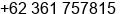 Fax number of Mr. RAYMOND WESLEY MANURUNG at Denpasar