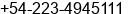 Fax number of Mr. Dario Baliña at Mar del Plata