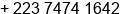 Mobile number of Mr. Alhussein Jalloh at Bamako