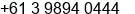 Phone number of Mr. Bernard Goston at Melbourne