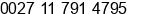 Phone number of Mr. Brian K. Mugala at Johannesburg