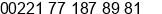 Phone number of Mr. Kane Lamine at Dakar